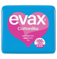 COMPRESA NORMAL EVAX COTTONLIKE ALAS 19 UNIDADES