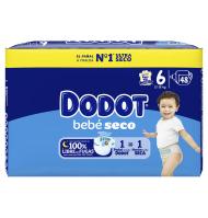 PAÑAL DODOT BEBE SECO T-6 48 UNIDADES