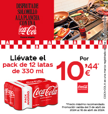 Coca-Cola 12 latas 33 cl en promoción