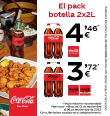 Coca-Cola 2 litros pack 2 unidades en promoción