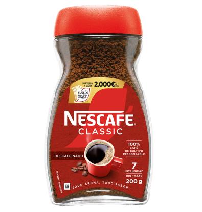 CAFE SOLUBLE NESCAFE DESCAFEINADO CLASSIC 200 G