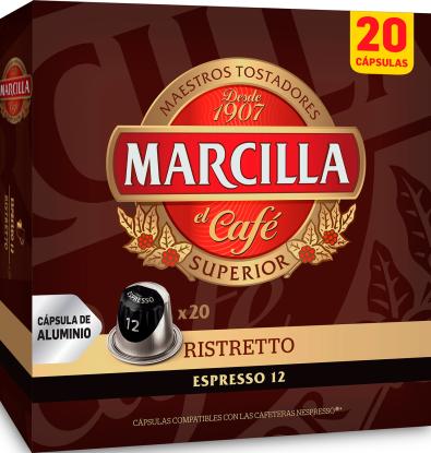 CÁPSULAS CAFÉ MARCILLA RISTRETTO NESPRESSO 20 UNIDADES
