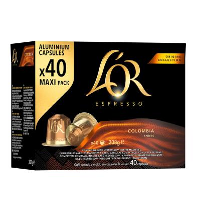 CAPSULES L'OR ESPRESSO COLOMBIA 40 UNITATS