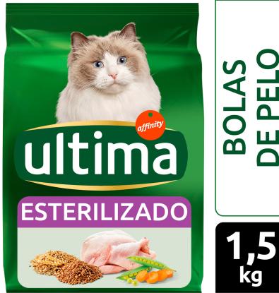COMIDA CAT ESTERILIZADO ULTIMA BOLAS PELO 1.5 KG