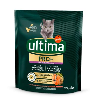 COMIDA GATO ULTIMA ESTERILIZADA PRO+SALMÓN 375 G