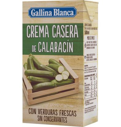 CREMA GALLINA BLANCA CASERA CALABACÍN 500 ML