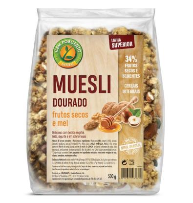 MUESLI CEM PORCENTO FRUITS SECS AMB MEL 500 G