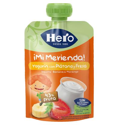 POUCHE HERO YOGUR PLÁTANO / FRESA 100 G