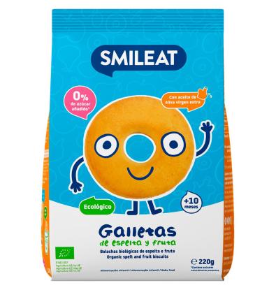 GALLETAS SMILEAT ESPELTA / MANZANA 220 G