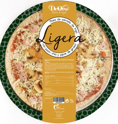 PIZZA LIGERA DEORO PAVO Y CHIA 420 G