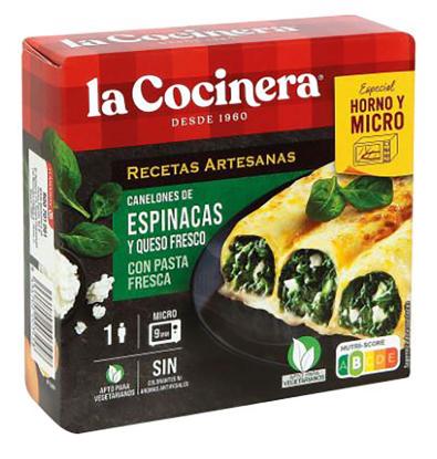 CANELONES LA COCINERA ESPINACAS Y QUESO 280 G