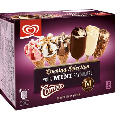 HELADO PACK MINI SELECTION CORNETTO/MAGNUM 6 UN 240 G