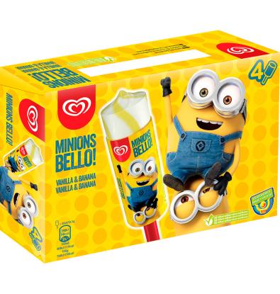 HELADO MINIONS PUSH UP 4 UNI 180 G