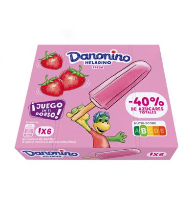 HELADO DANONINO FRESA 6 UNIDADES