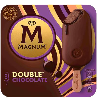 HELADO MAGNUM DOUBLE CHOCO 3 UNIDADES