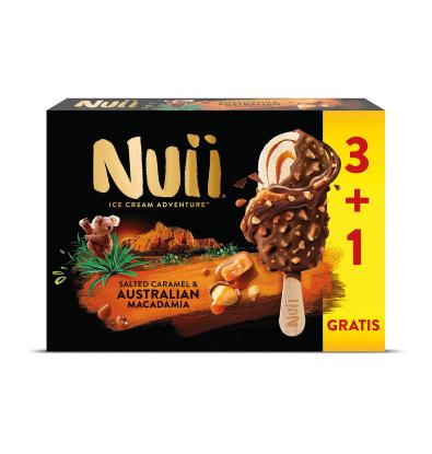 HELADO NUII CARAMELO-NUEZ 3+1 4 UNIDADES
