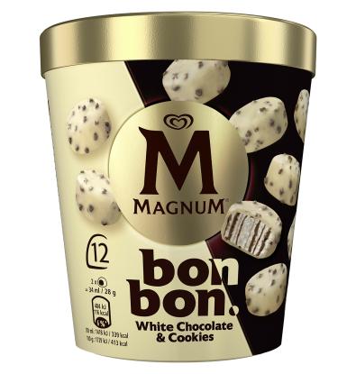BON BON MAGNUM CHOCO BLANCO COOKIE 12 UNIDADES