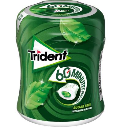 CHICLES TRIDENT 60 MINUTES FRESHNESS HIERBABUENA 1 PAQUETE