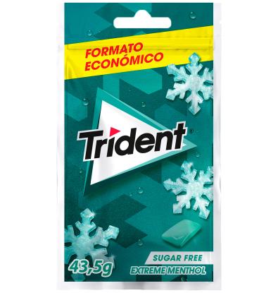 CHICLE TRIDENT MENTOL EXTREM 1 PAQUETE 43 G