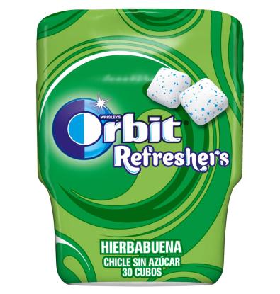 CHICLE ORBIT BOX HIERBABUENA REFRESHER 30 UNIDADES