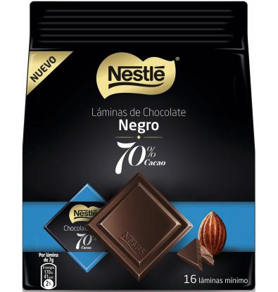 LAMINAS NESTLÉ CHOCOLATE NEGRO 70% 125 G