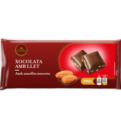 CHOCOLATE CONDIS LECHE ALMENDRA 200 G