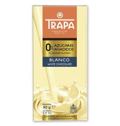 CHOCOLATE TRAPA 0% BLANCO 90 G