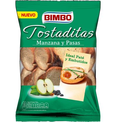 TOSTADITAS BIMBO MANZ PASAS 100 G