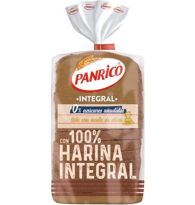 PAN DE MOLDE PANRICO 100% INTEGRAL 385 G