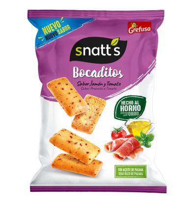 BOCADITOS SNATTS JAMÓN Y TOMATE 110 G