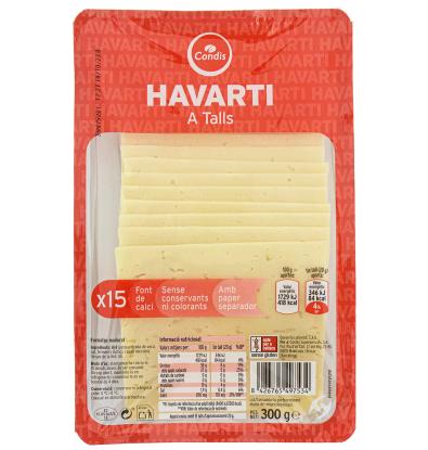 QUESO CONDIS HAVARTI LONCHAS 300 G