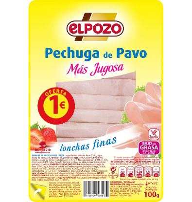 PECHUGA DE PAVO ELPOZO FINAS LONCHAS 1E 85 G