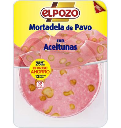 MORTADELA DE PAVO ELPOZO ACEITUNA 225 G