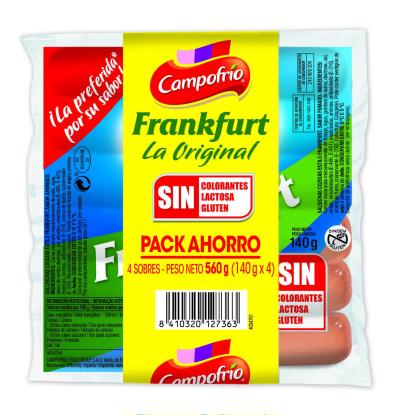 SALCHICHAS CAMPOFRIO FRANKFURT P-4 140 G