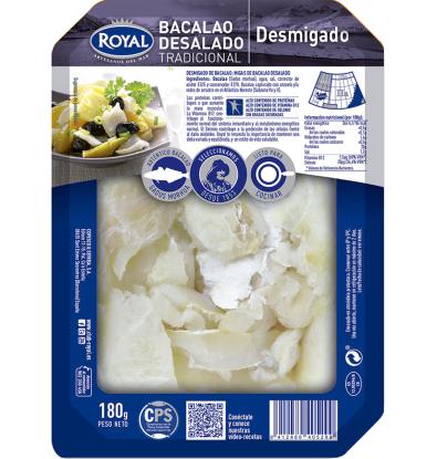 BACALAO ROYAL DESMIGADO DESALADO 180 G