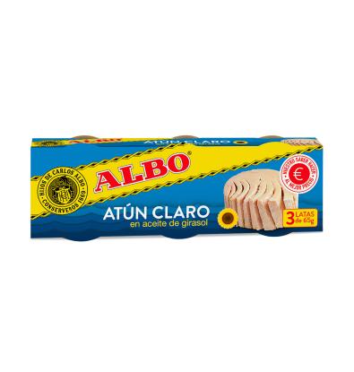 ATUN CLARO ALBO EN ACEITEE DE GIRASOL 3X 48 G
