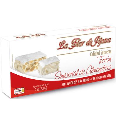 TURRÓN FLOR DE JIJONA IMPERIAL SIN AZÚCAR 200 G