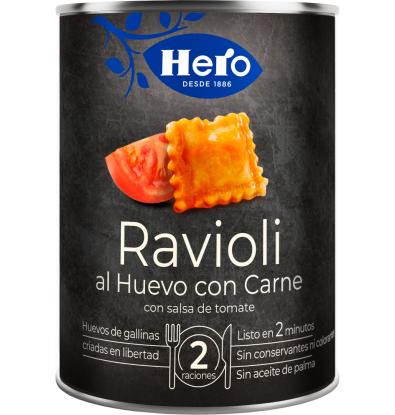RAVIOLIS HERO CON CARNE 430 G