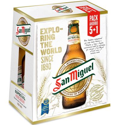 CERVEZA SAN MIGUEL PACK 5+1 6 UNIDADES