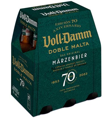 CERVEZA VOLL DAMM 25 CL. PACK 6 UNIDAD