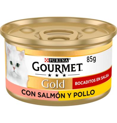 COMIDA GATO GOURMET GOLD SALMÓN 85 G