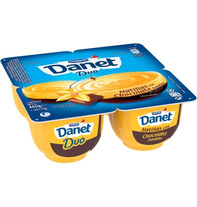 NATILLAS DANONE DANET DUO VAINILLA CHOCOLATE 4 UNI