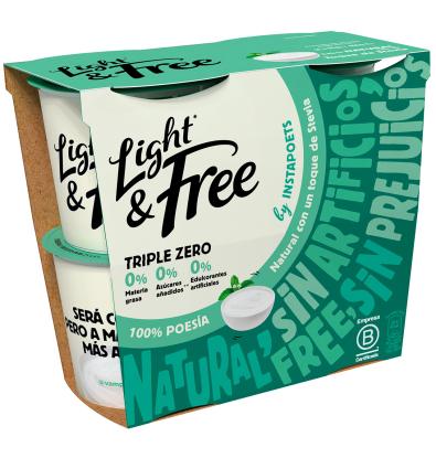 YOGUR DANONE LIGHT&FREE NATURAL PACK 4 UNIDADES