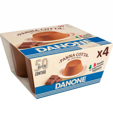 PANNA COTTA DANONE CHOCOLATE 4 UNIDADES