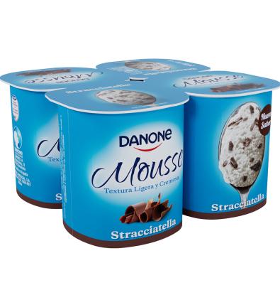 MOUSSE DANONE STRACCIATELLA 4 UNIDADES