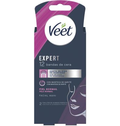 BANDAS VEET FACIAL EXPERT 12 UNIDADES