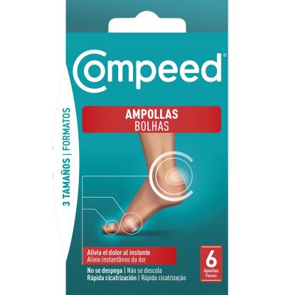 AMPOLLAS COMPEED MIX 3 TAMAÑOS 6 UNIDADES