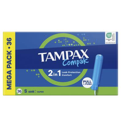 TAMPÓ TAMPAX COMPAK SUPER 36 UNITATS