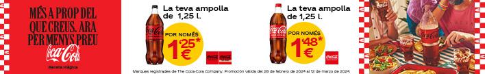 Coca-Cola 1,25 litres en promoció