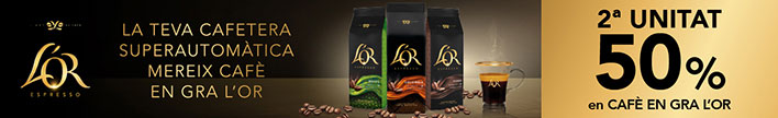 2a unitat al 50 pct. en productes CAFÈ L'OR EN GRA